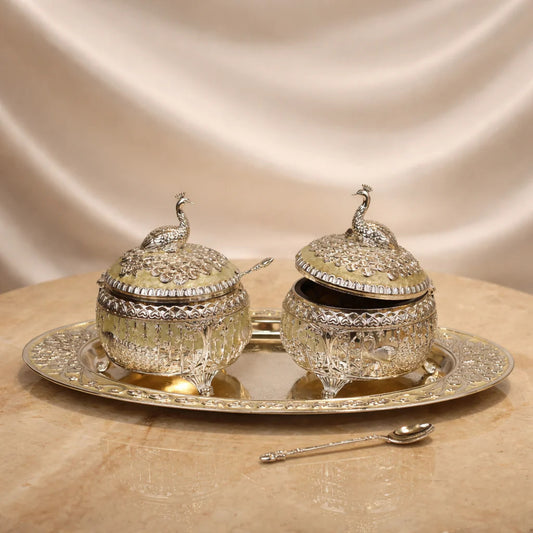 Peacock Mouth Freshner Set with Tray