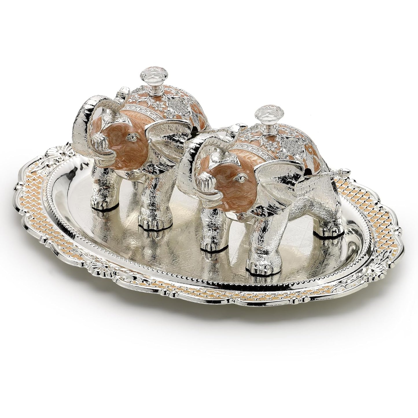 Elephant Sugar Pot Set with Tray