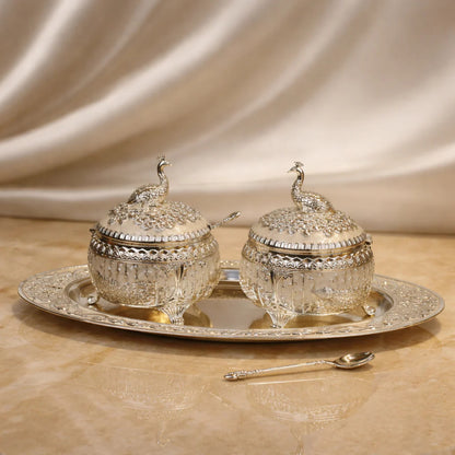 Peacock Mouth Freshner Set with Tray