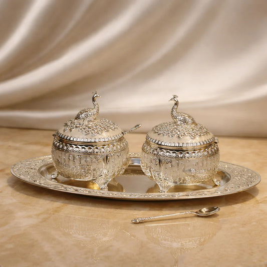 Peacock Mouth Freshner Set with Tray