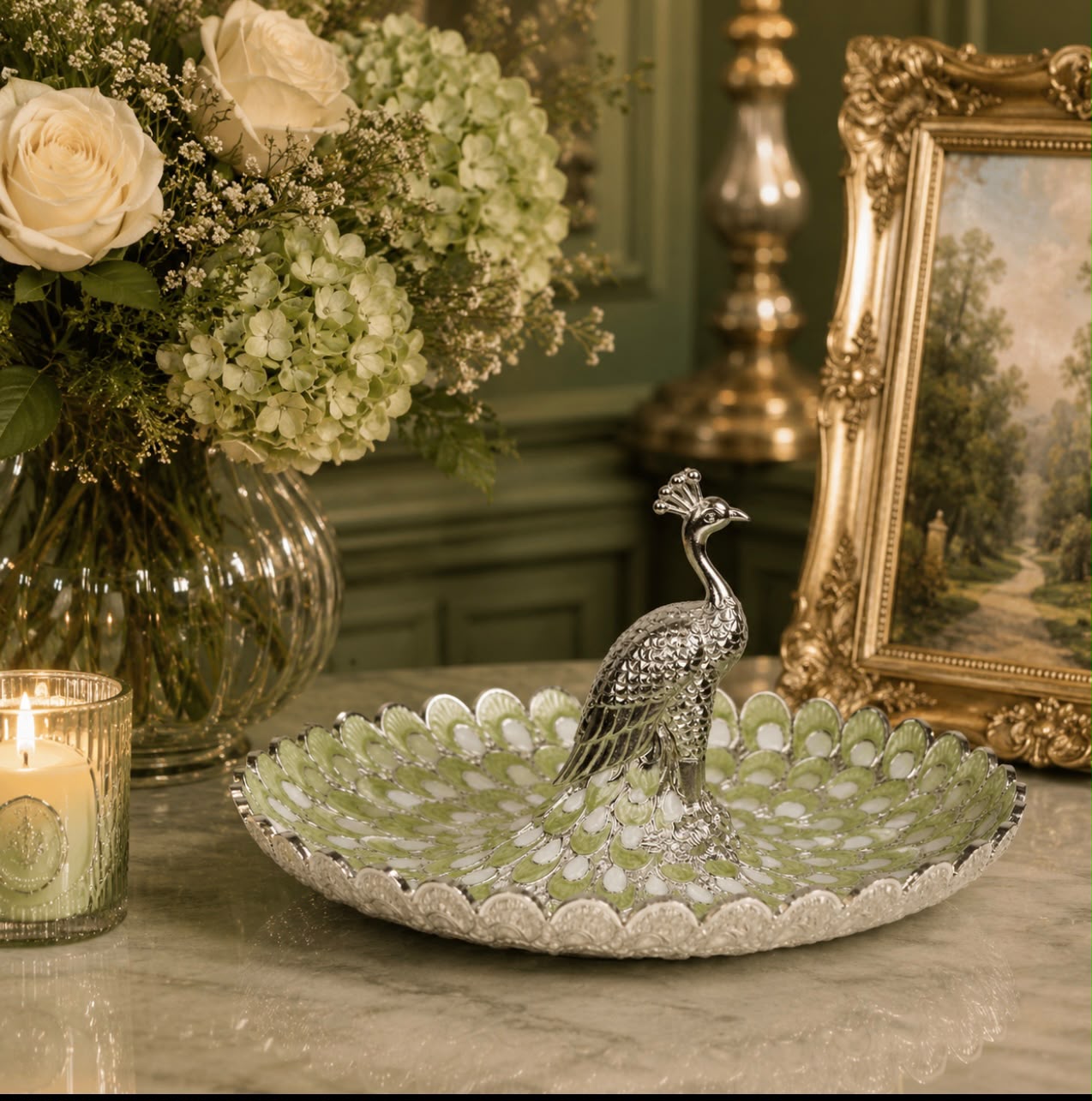 Peacock Decorative Platter