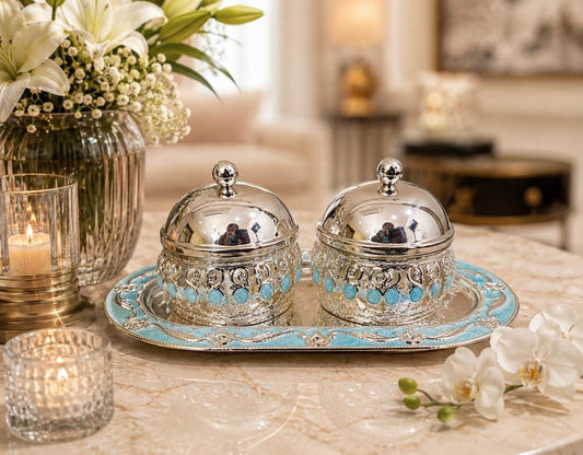 Royal Crystal Dry Fruit Tray Set